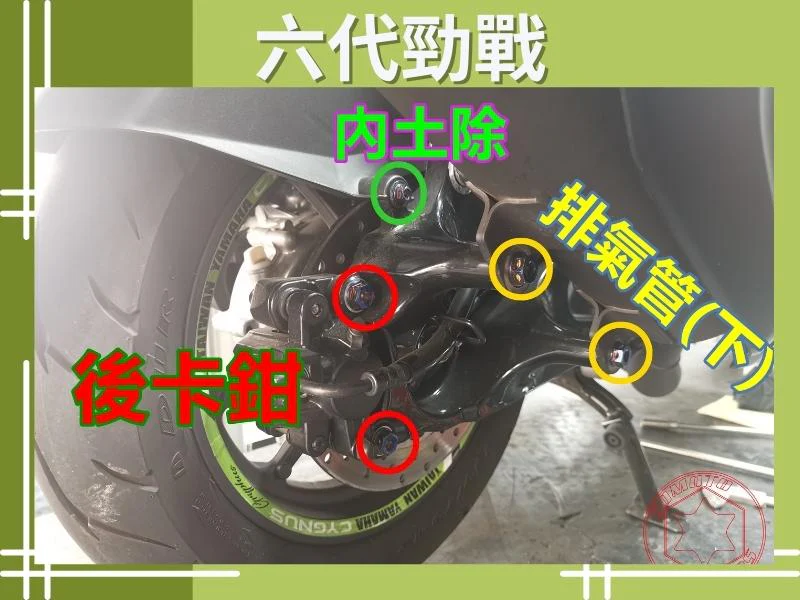 六代勁戰後卡鉗