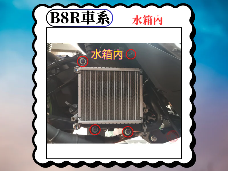 B8R 車系專用 水箱內層固定/散熱排本體白鐵螺絲組(4顆)