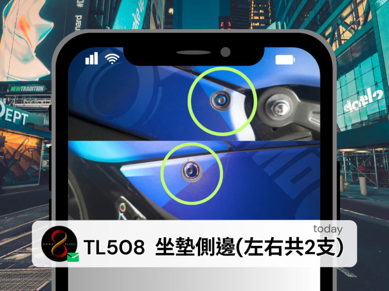 SYM Maxsym TL508 座墊側邊/車身側蓋固定「白鐵原色」螺絲組(2顆)