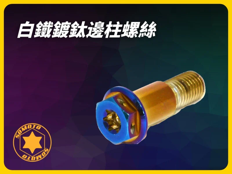 白鐵鍍鈦白鐵邊柱螺絲/側柱螺絲