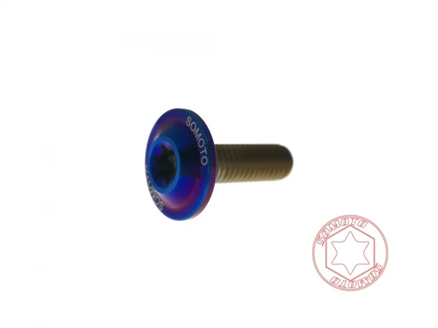 SOMOTO 【鈦合金】車牌螺絲 UFO M6X20 鍍燒色