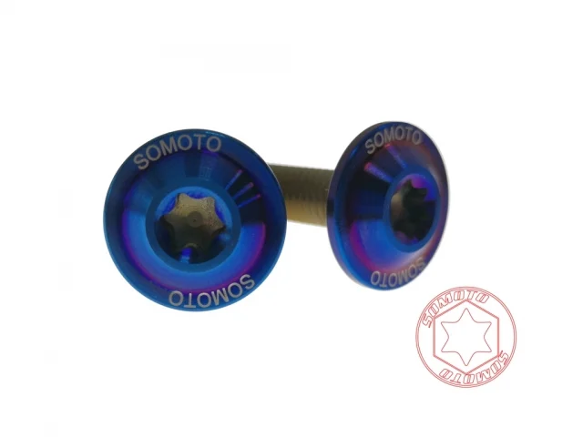SOMOTO 【鈦合金】車牌螺絲 UFO M6X20 鍍燒色