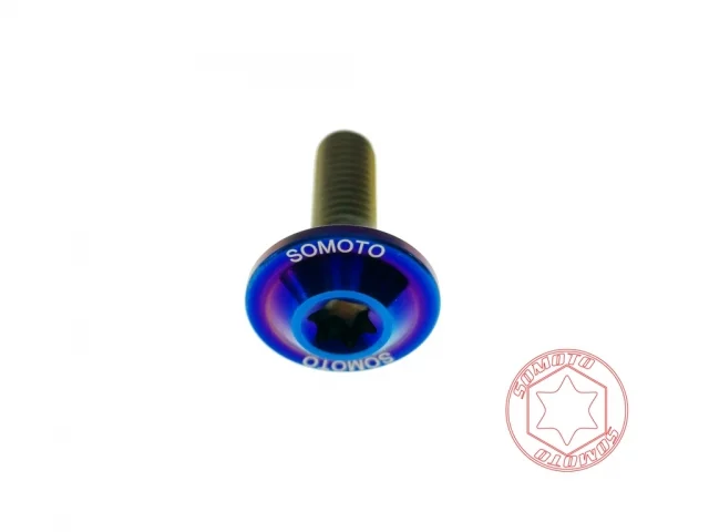 SOMOTO 【鈦合金】車牌螺絲 UFO M6X20 鍍燒色