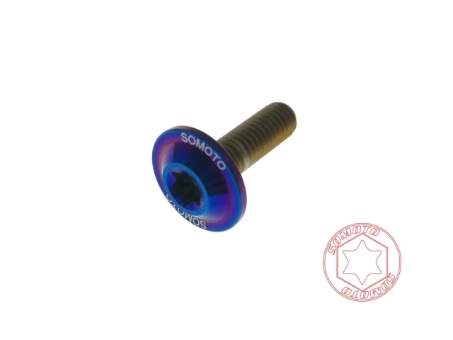 SOMOTO 【鈦合金】車牌螺絲 UFO M6X20 鍍燒色